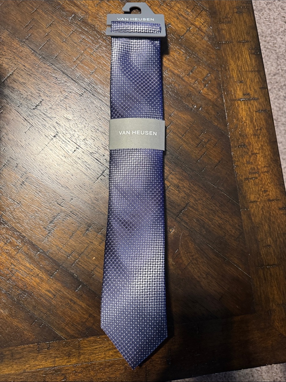Van Heusen Men's Deep Navy Micro-Pattern Tie